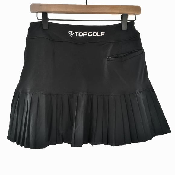 Topgolf Semi Pleated Black Mini Skirt/Skort - Picture 1 of 4